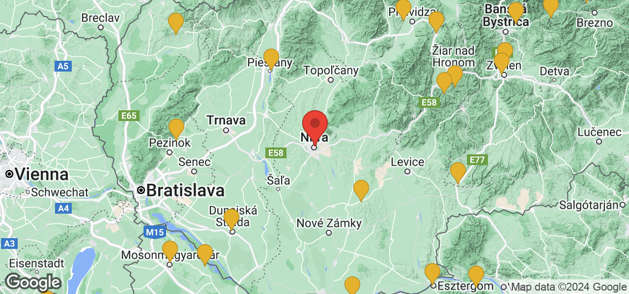 Mapa Nitra